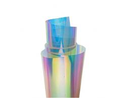 HOHOFILM Fensterfolie, 137 x 50,8 cm, Chamelon, Regenbogen-Effekt, schillernd, dekorativer Glas-Aufkleber, selbstklebend, Heimdekoration