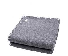 zoeppritz since 1828 Must Stitch-Decke – Wolldecke – edles Plaid aus reiner Schurwolle mit Häkelstich – 150x200 cm – 010 offwhite – von ’zoeppritz since 1828’