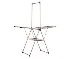 TOWER Wäscheständer, Stahl, Rose Gold, 3 Ablagefächer
