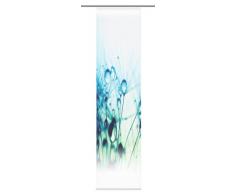 Home Fashion 87312-735 Schiebevorhang Avignon Dekostoff, 245 x 60 cm, blau