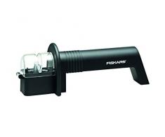 Fiskars Messerschärfer für scharfe Messerklingen aus Stahl, Keramikschleifstein, Functional Form+, Roll-Sharp, Schwarz, 1019217