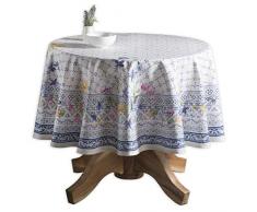 Maison d Hermine Faïence 100% Baumwolle Tischdecke 69-Zoll-Runde