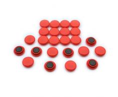 First4magnets F4M20-RED-1 Kleine rote Aushang/Planung Magnet (20mm Durchmesser x 7,5 mm hoch) (1 Packung von 24), silver, 25 x 10 x 3 cm, Stück