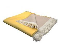 Adam Wohndecke, Bio-Baumwolle, Hellkiesel, 145 x 190 cm