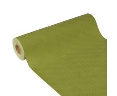Papstar, Tischläufer, stoffähnlich, Vlies soft selection plus 24 m x 40 cm olivgrün auf Rolle, #85758