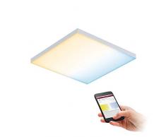 Paulmann 79825 LED Panel Velora eckig incl. 1x10,5 Watt dimmbar Deckenlampe Weiß matt Lichtpanel Metall Deckenlicht 2700 K, 10.5 W, 295mm