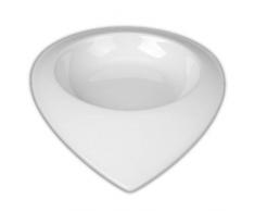 Holst Porzellan DB 2062 Teller halbtief 22 cm Teardrops Dinner Bowl, weiß, 22 x 16.5 x 3.5 cm