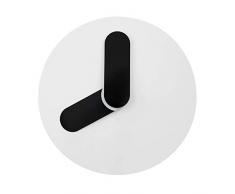 Normann Copenhagen Wanduhr, Edelstahl, Weiß, 35 x 35 x 35 cm