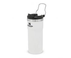 Stanley Legendary Classic Vakuum-Thermobecher Kaffeebecher to go 0.47L, Polarweiß, 18/8 Edelstahl, Doppelwandige Vakuum-Isolierung, auslaufsicher, für PKW-Getränkehalter, Coffee to go Becher