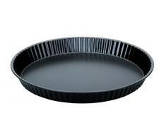 Ibili Quicheform Moka 28 cm, Stahlblech, schwarz, 28 x 28 x 3 cm
