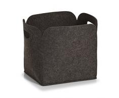 Zeller 14367 Aufbewahrungskorb, hoch, Filz, anthrazit