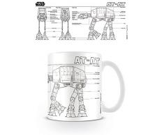 empireposter Star Wars - at at Sketch - Keramik Tasse - Größe Ø8,5 H9,5cm