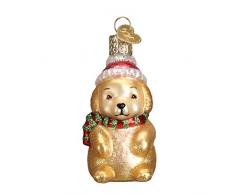 Old World Christmas Christbaumschmuck: Hunde-Kollektion, Glasornamente für Weihnachtsbaum Winter - Hundewelpen 3.000 Mehrfarbig