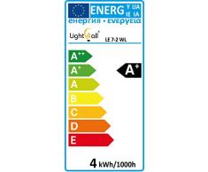 Transmedia LED Lampe, Glas, E27, weiß, 1-er Pack