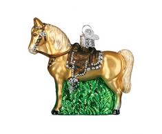 Weihnachtsschmuck Old World Westernpferd braun