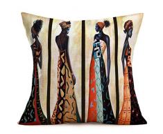 Royalours Vintage Kino Poster Kissenbezug mit frischem Popcorn Muster Home Decor Couch Kissenbezug Kissenbezug 45,7 x 45,7 cm 18 x 18 Africa01