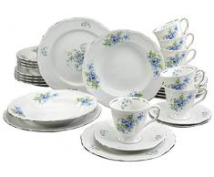 Creatable 17904 6 Speiseteller 25 cm -6 Suppenteller 22 cm -6 Dessertteller 19 cm -6 Obertassen 20 cl -6 Untertassen 14 cm Kombiservice 30 teilig Mehrfarbig
