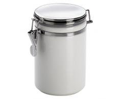 Maxwell & Williams AN12363 Clip Vorratsdose, Vorratsbehälter, mit Bügelverschluss, 1 l, Porzellan/Metalldeckel, weiß