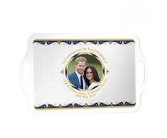 Royal Heritage s.k.h Harry und Megan Markle Hochzeit GEDENKMÜNZE Tablett, Melamin, Mehrfarbig, 45 x 32 x 4 cm