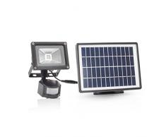 Smartwares Solar-Sicherheitsleuchte Flutlicht mit PIR Sensor Schwarz SFL-180-MS