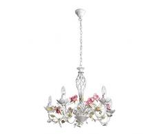 Kronleuchter Pendelleuchten Florentiner Kristall klar klassisch Chic-Stil Metall Ø60cm 5-flammig exkl. E14 5x40W 230V