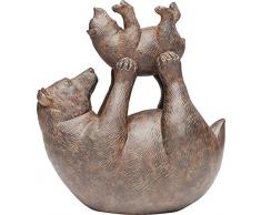 Kare Design Deko Objekt Artistic Bears, Wohnzimmer Dekoration im Kolonialstil, Bärenfamilie Deko Braun, Dekoobjekt Animal, Polyresin (H/B/T) 29x26,5x13,5cm
