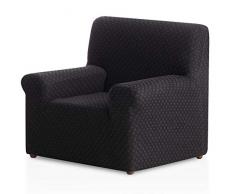 Bartali Stretch Sofahusse Olivia - Farbe Schwarz - 1 Sitzer (von 50 bis 90 cm)