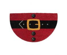 DII Fußmatte für Innen- und Außenbereich, natürliche Kokosfaser, leicht zu reinigen, rutschfeste Unterseite für den Eingangsbereich, für Terrasse, Haustür, Allwetter-Türen 18x30 Santa Belly