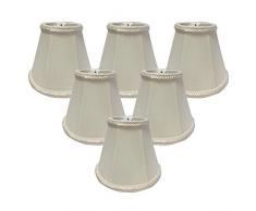 Royal Designs CS-114EG-6 Royal Designs Empire Kronleuchter Lampenschirm, Größe 5, Eierschalen, 6 Stück
