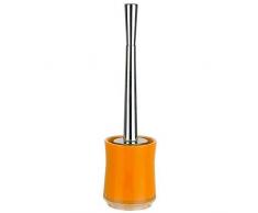 Spirella WC Bürste Klobürste Toilettenbürste hochwertig „Sydney“ mit hygienischem Behälter Orange