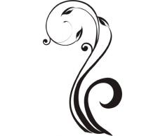 INDIGOS 4051095032496 Wandtattoo w316 Ranke Pflanzen Wandauskleber in 3 Größen, 120 x 70 cm, schwarz