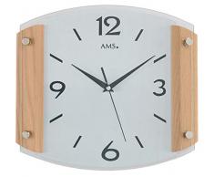 AMS 5938/18 Wanduhr Funk Buche Modern