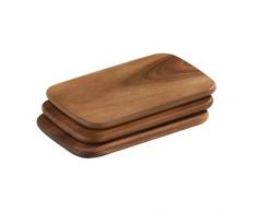 Zassenhaus 55009 3er Set Frühstücksbrett Akazie 22 x 15 cm