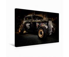 Premium Textil-Leinwand 45 cm x 30 cm quer Hot Rod - Motorshow Essen | Wandbild, Bild auf Keilrahmen, Fertigbild auf echter Leinwand, Leinwanddruck