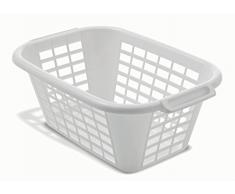 Addis Rechteckiger Wäschekorb, metallic