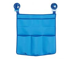 iDesign 09531EU Power Lock Ultra Neoprengewebe Dusch-Caddy für Shampoo, Conditioner, Seife, 53,34 x 41,91 x 3,18 cm, blau, Stoff