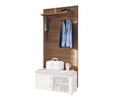 Stella Trading OGHH153041 Garderobe, Holz, braun, 27 x 90 x 196 cm