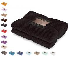 DecoKing 59036 Kuscheldecke 150x200 cm schwarz Decke Microfaser Wohndecke Tagesdecke Fleece weich sanft kuschelig skandinavischer Stil Henry