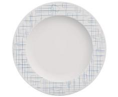 Ornamin Teller flach Ø 22 cm Papyrus blau, Melamin, Frühstücksteller