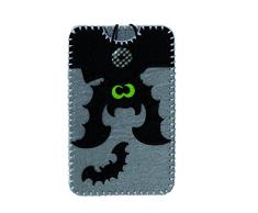 Kleiber 13 x 7 cm Halloween Fledermaus, Smartphone Bastelset aus Filz
