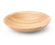 Continenta runde Obstschale aus Gummibaumholz, Holzschale, Holzschüssel, Größe: Ø 29 x 5,5 cm