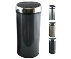 MSV Design Treteimer Abfalleimer Mülleimer mit Inneneimer geruchsdicht - 30 Liter - mit Touch Automatik und Inneneimer Anthrazit