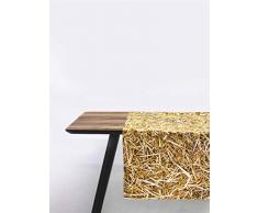 FOONKA Tischläufer 150x50 cm, 100% Baumwolle, Cotton, Stroh, Beige, Braun