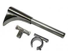 GARDINIA Universal Wandträger, Inkl. Ring- und Kreuzadapter, Wandhalter, Für Gardinenstangen Ø 20 mm, Serie Chicago, Metall, Edelstahl-Optik