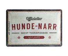 Nostalgic-Art 22272, PfotenSchild-Hunde-Narr, Blechschild 20x30 cm, Metall, Bunt, 20 x 30 x 0.2 cm