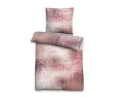 biberna 0636063 Mako-Satin Bettwäsche Garnitur mit Kopfkissenbezug (Baumwolle) 1x 155x220 cm + 1x 80x80 cm, gelb