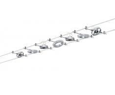 Paulmann 941.42 Seilsystem HaloLED Set max4x10W incl.3x1,5W Chrom matt 94142 Seilleuchte Hängeleuchte
