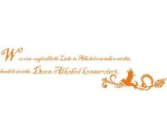 INDIGOS 4051719310337 Wandtattoo, Vinyl, orange, 60 x 10 x 10 cm