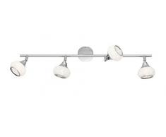 WOFI Deckenspot, Plastik, G9, 12 W, Chrom, 67.4 x 8 x 15.3 cm