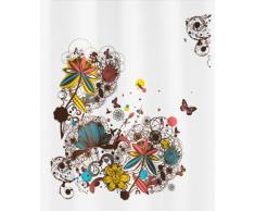 Kleine Wolke 5218148305 Duschvorhang Crazy Flower, 180 x 200 cm, multicolor
